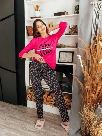 Пижама женская со штанами домашний костюм