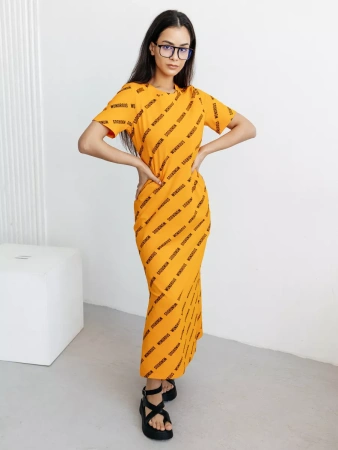 Платье женское трикотажное больших размеров длинное ПЛК609