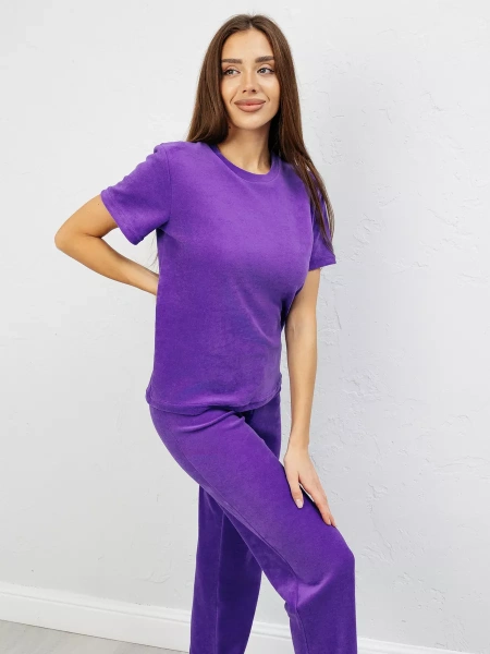Теплая пижама женская комплект велюр