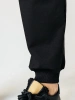 Брюки джоггеры на резинке домашние черные БФ595