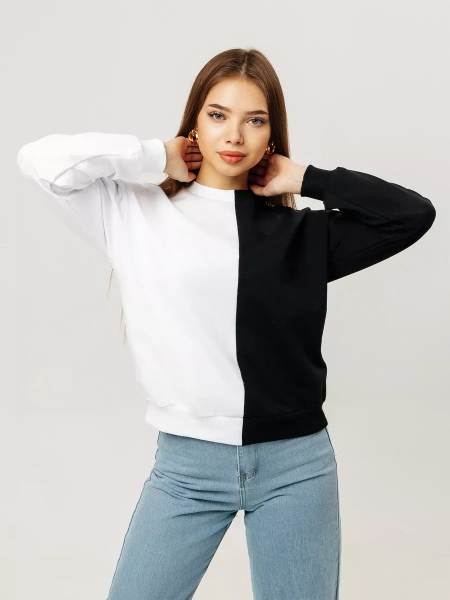 Свитшот женский толстовка больших размеров кофта ДФ581