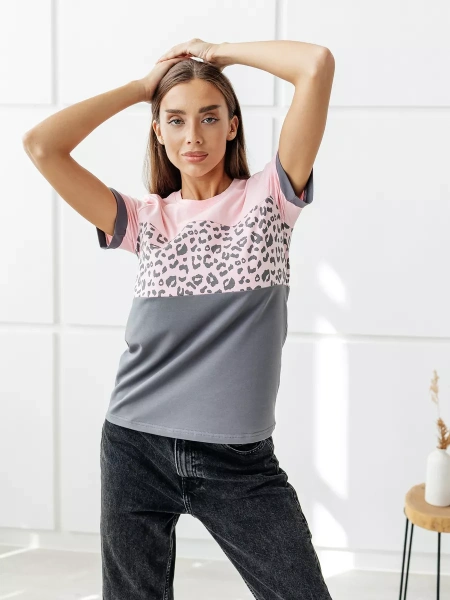 Футболка хлопок с принтом новогодняя больших размеров