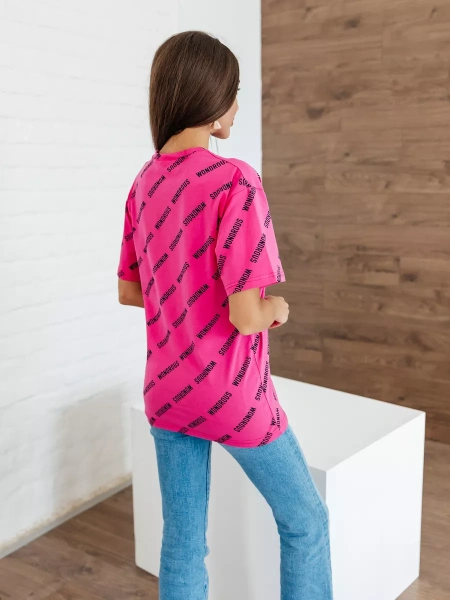 Футболка оверсайз с принтом большого размера