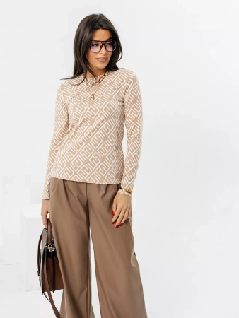 Лонгслив женский облегающий кофта с принтом дк571