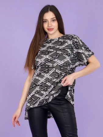 Туника женска оверсайз домашняя с принтом платье