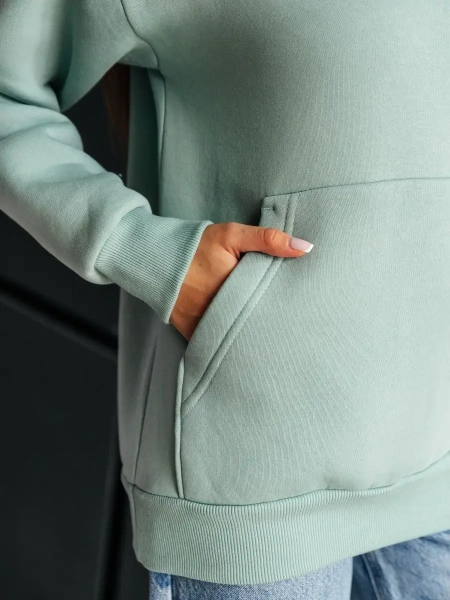 Однотонное худи с начесом