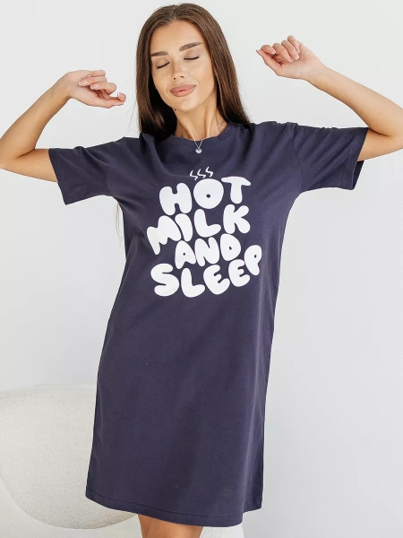 Ночнушка женская туника домашняя футболка длинная