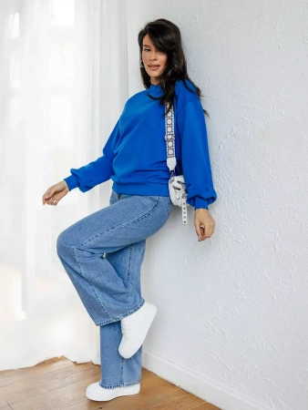 Свитшот женский оверсайз больших размеров ДФ545