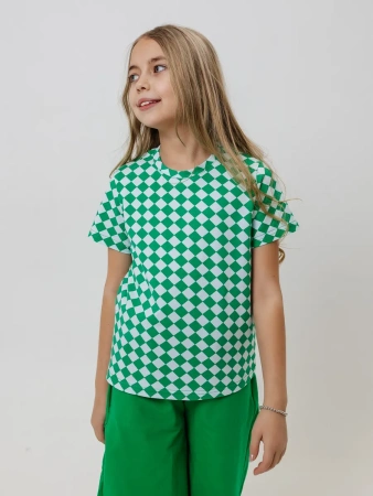 Футболка для девочки с принтом хлопок летняя пляжная