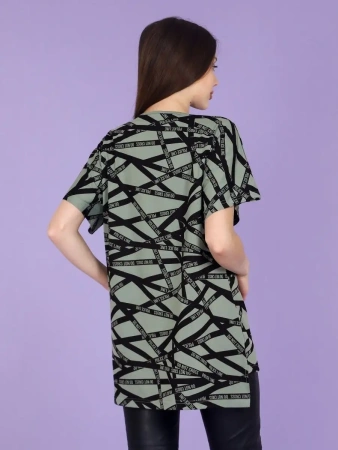 Туника женска оверсайз домашняя с принтом платье