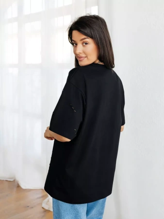 Футболка оверсайз большого размера с дырками