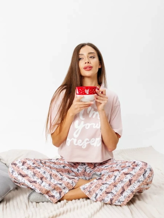 Пижама со штанами домашний костюм