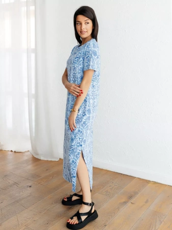 Платье женкое домашнее длинное больших размеров ПЛК609