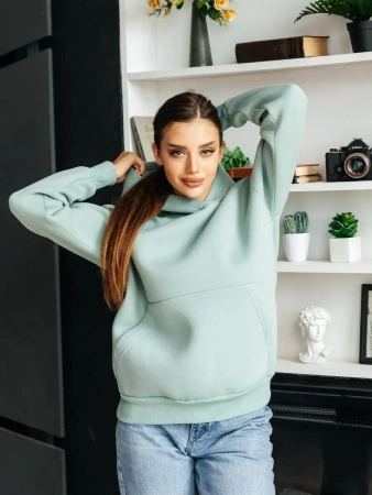 Однотонное худи с начесом