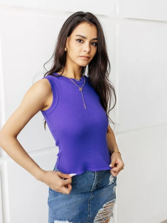 Топ под пиджак в рубчик спортивная майка МК558