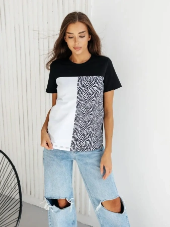 Футболка оверсайз с принтом большого размера нарядная