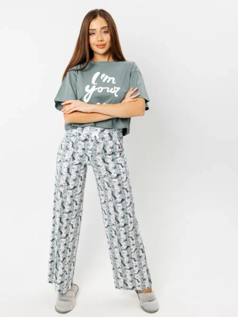 Пижама с штанами брючная большие размеры