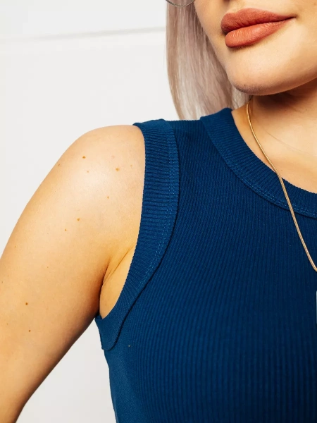 Топ под пиджак в рубчик спортивная майка МК558