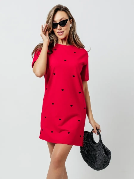 Платье женское летнее короткое больших размеров повседневное