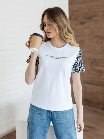 Футболка хлопок с принтом новогодняя больших размеров