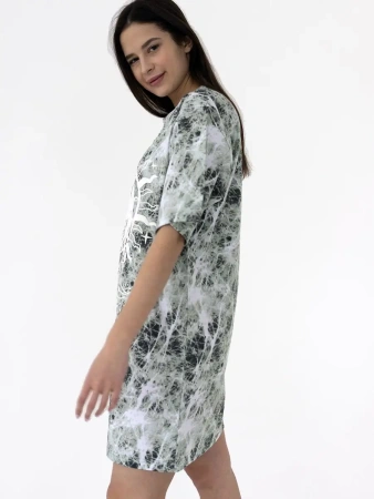 Трикотажное платье туника домашняя одежда