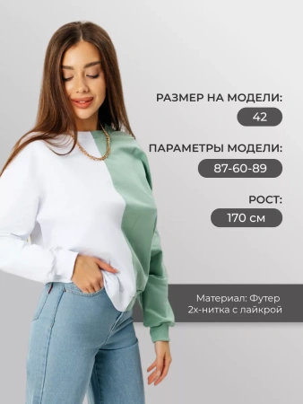 Свитшот женский толстовка больших размеров кофта ДФ581