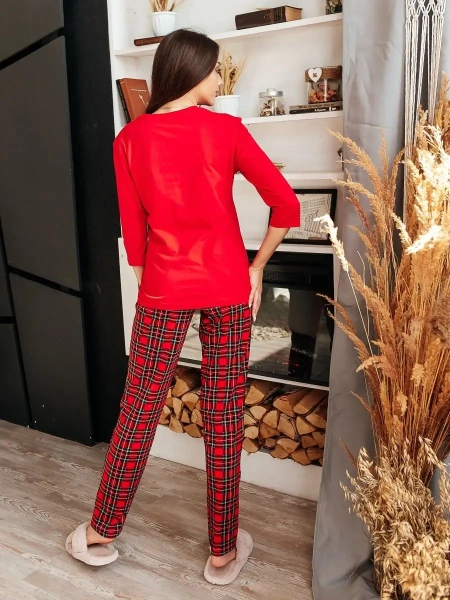 Пижама женская со штанами домашний костюм