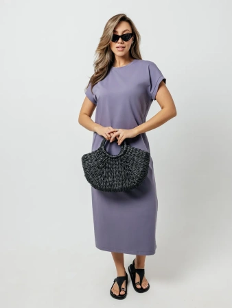 Платье женское летнее трикотажное больших размеров длинное