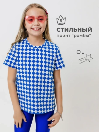 Футболка для девочки с принтом хлопок летняя пляжная