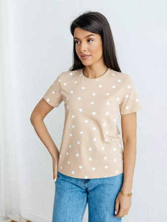 Футболка с принтом хлопок больших размеров новогодняя ФК561