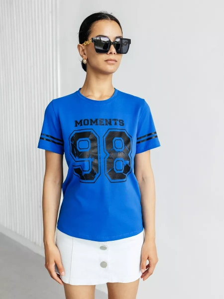 Футболка хлопок с принтом летняя больших размеров