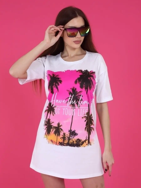 Футболка туника оверсайз