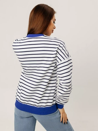 Кофта в полоску нарядная больших размеров джемпер