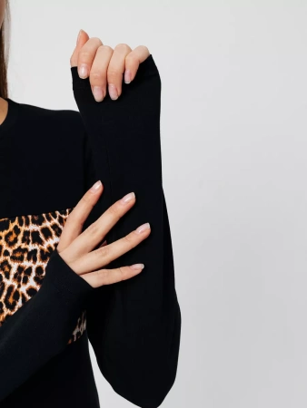 Платье женское трикотажное с длинным рукавом