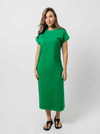 Платье женское летнее трикотажное больших размеров длинное