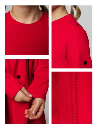 Платье для девочки с длинным рукавом яркое нарядное