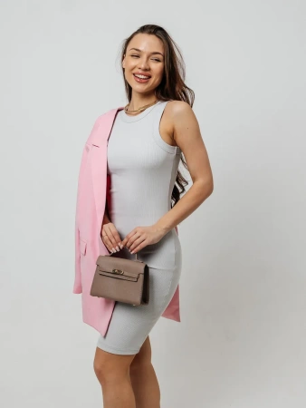 Платье женское в рубчик