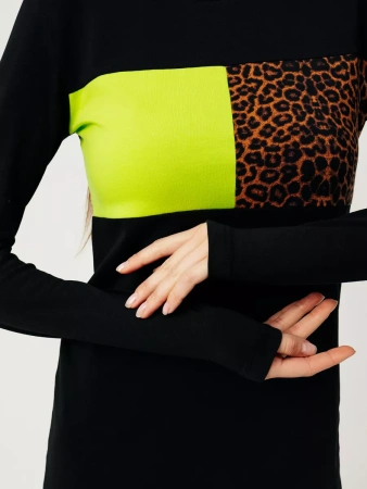 Платье женское трикотажное с длинным рукавом