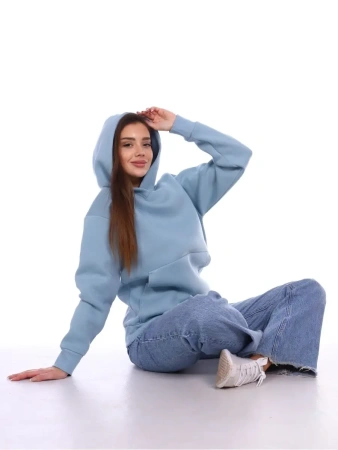 Однотонное худи с начесом