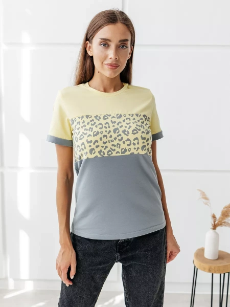 Футболка хлопок с принтом новогодняя больших размеров