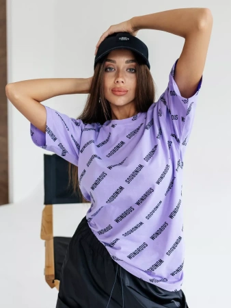 Футболка оверсайз с принтом большого размера