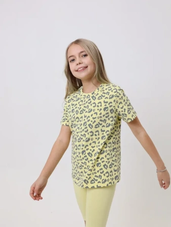 Футболка для девочки с принтом хлопок летняя пляжная