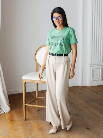 Футболка базовая хлопок с принтом больших размеров