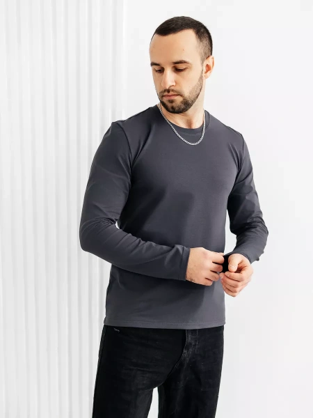 Лонгслив базовый с длинным рукавом