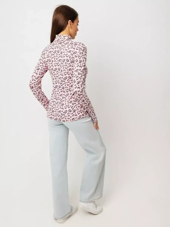 Водолазка женская облегающий лонгслив с принтом ДК572