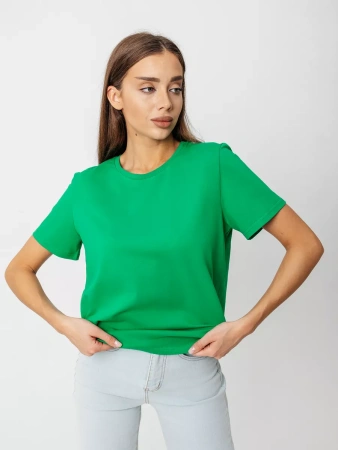 Короткая футболка приталенная одежда хлопок ФК561