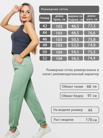 Брюки джоггеры на резинке домашние больших размеров БФ595