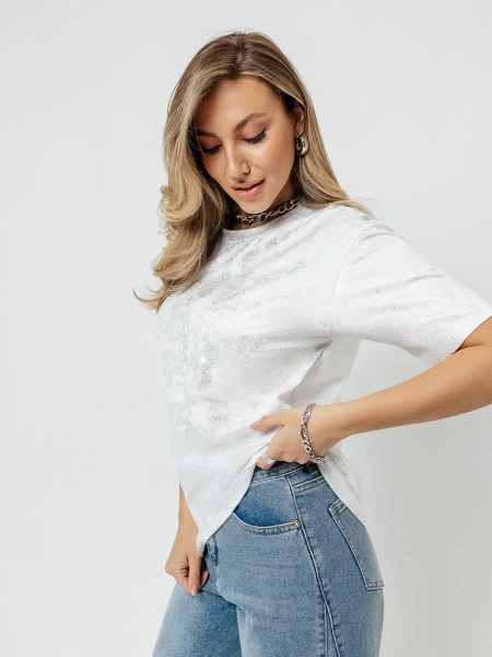 Футболка женская нарядная блузка больших размеров