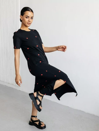 Платье женское трикотажное больших размеров хлопок ПЛК609