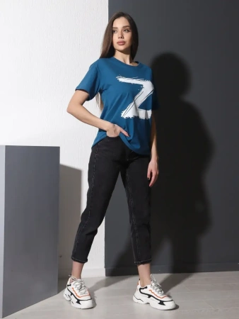 Футболка женская оверсайз с принтом Z